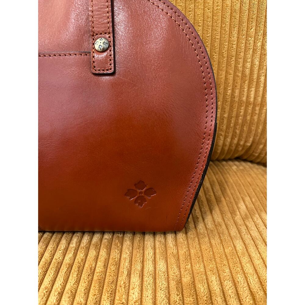 Patricia Nash Miranda Round Leather Tooled Floral Tassel Handbag Cinnamon - Picture 3 of 8